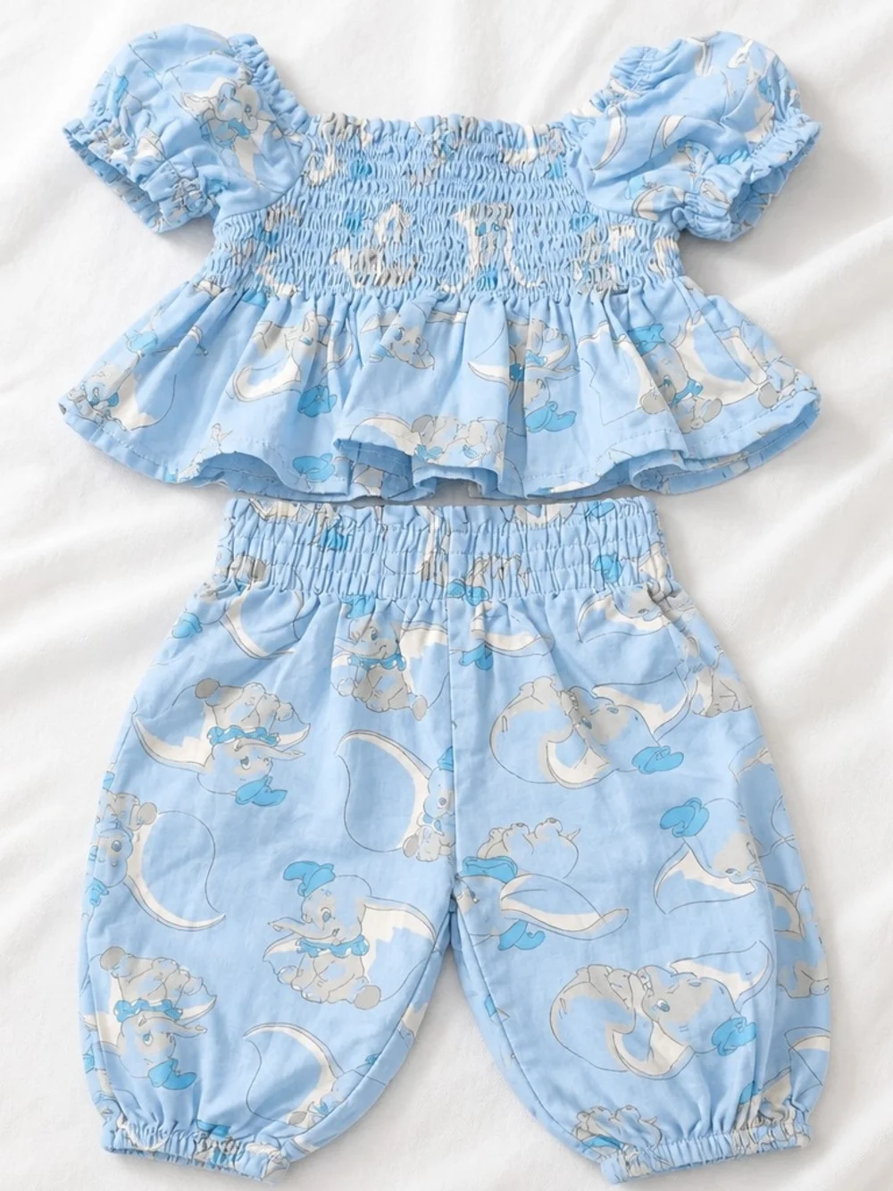 Disney Baby Light Blue Dumbo Garment Sz 0/3 Months